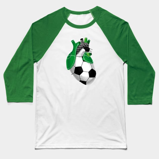 Soccer heart Baseball T-Shirt by BananaPrints